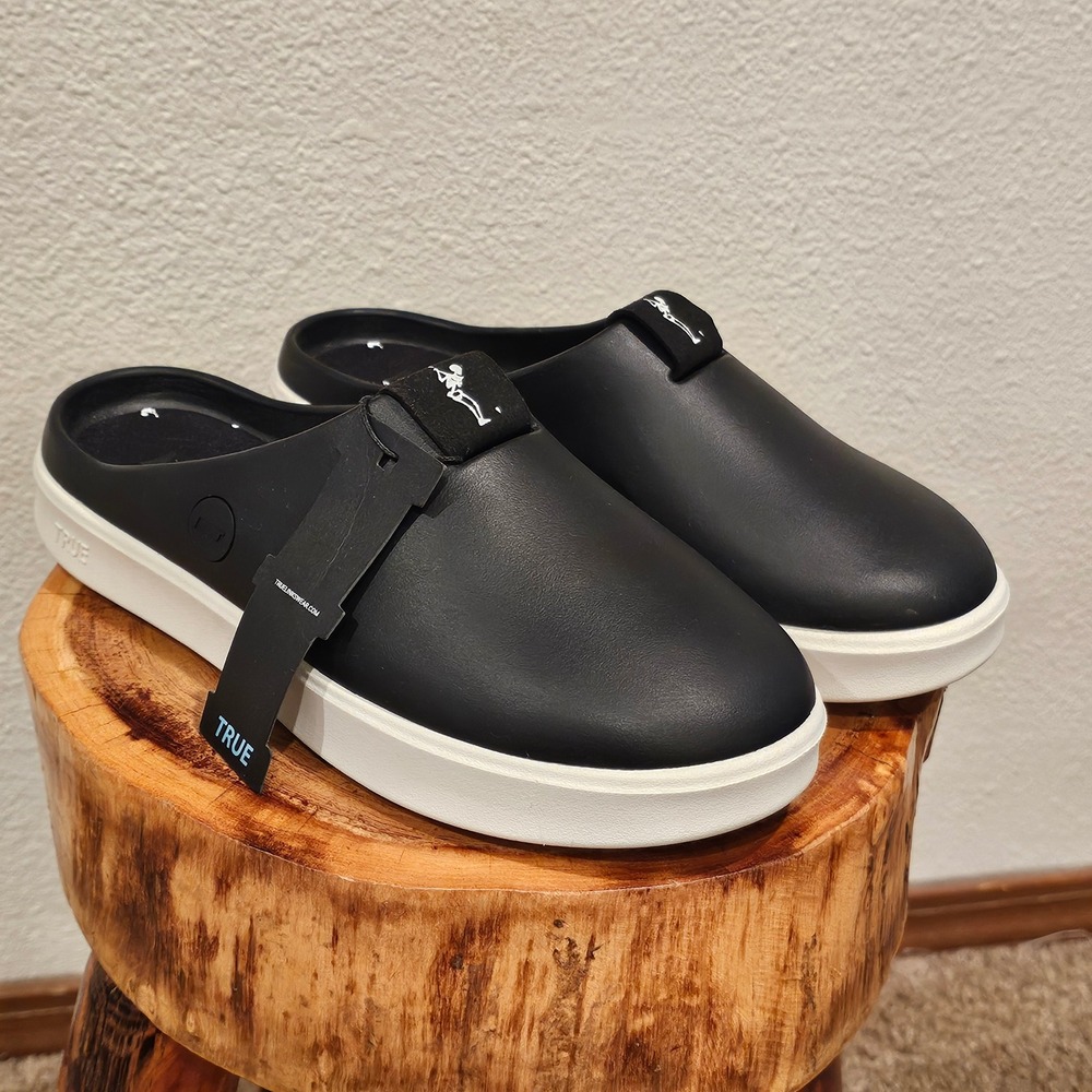 TRUE Linkswear Dead Golfer All Day Clog Black White‎ Mens 7 Womens 9 NEW
